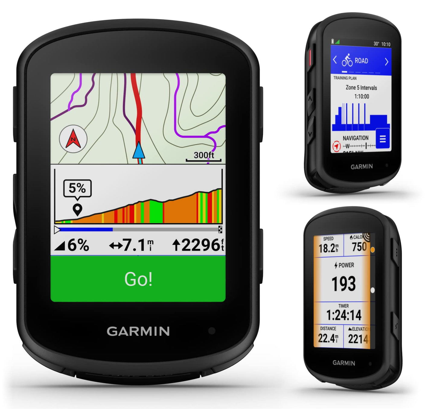 Wearable4U - Garmin Edge 840 Solar GPS Cycling Computer, Touchscreen, Button Controls, Advanced Navigation with E-Bank Bundle